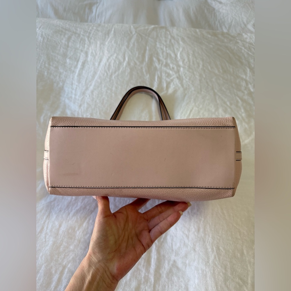 MICHAEL KORS Jet Set Item Leather Medium Front Zip Chain Tote Powder Blush - Picture 7 of 11